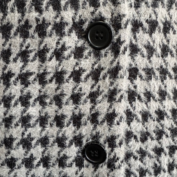 MAX STUDIO houndstooth long cardigan sweater fuzzy eyelash knit women’s size XL - Picture 5 of 16